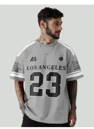 [700] Man printed round neck t-shirt